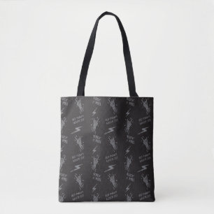 Vintage Grey and Black Old Punks Rockers Rock On Tote Bag
