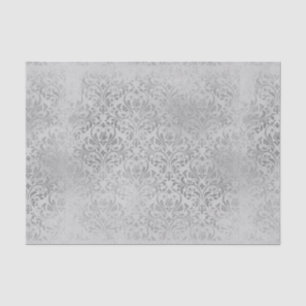 Vintage Grey Damask Tissue Paper
