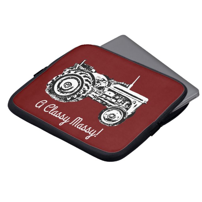 Vintage Grey massey fergison tractor Laptop Sleeve (Front Top)