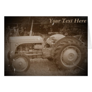 Vintage Grey massey fergison tractor photo sepia