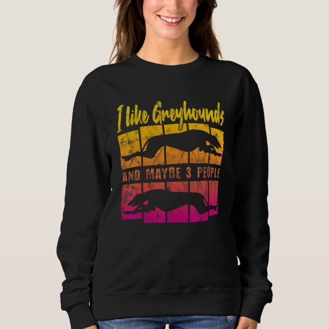 Vintage Greyhound Dog Sunset Sweatshirt (Front)