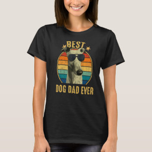 Vintage Greyhound Glasses Best Dog Dad Ever Father T-Shirt