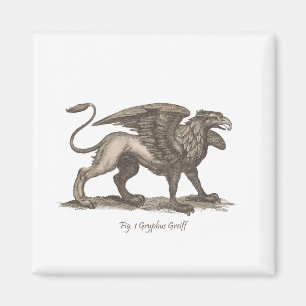 Vintage griffin (gryphus greiff) illustration. magnet