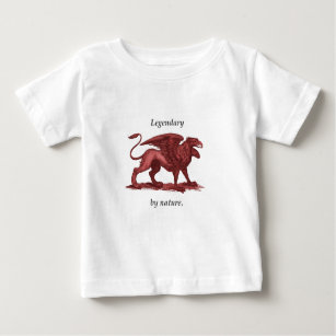 Vintage griffin illustration, legendary by nature baby T-Shirt