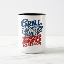 Vintage Grill Chill 1776 Rebellion Patriotic