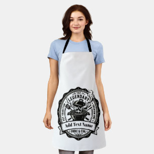 Vintage Grill Master Personalised Name BBQ Smoke  Apron