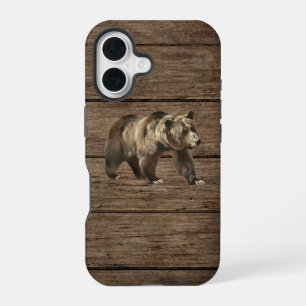 Vintage Grizzly Bear iPhone 16 Case