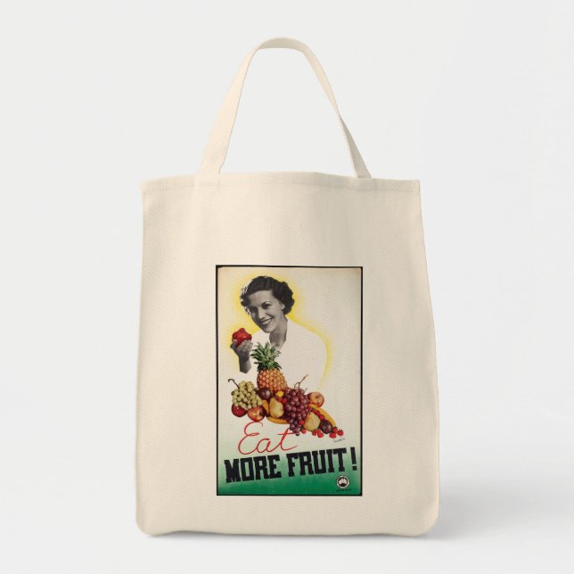 Vintage Grocery Tote Bag (Front)