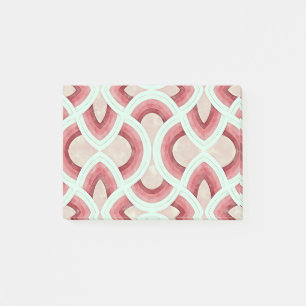 Vıntage Groovy Rainbow Design In Coral and Desert Post-it Notes