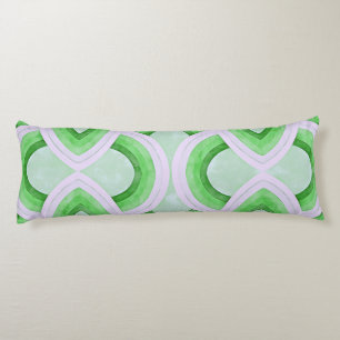 Vintage Groovy Rainbow Design In Mint and Green Body Cushion