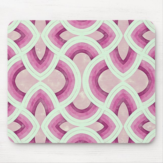 Vintage Groovy Rainbow Pattern In Mulberry Mouse Pad (Front)