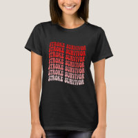 Vintage Groovy Red Awareness Ribbon Stroke Surviv