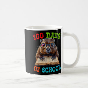 Vintage Groundhog 100th Day Of School Teacher Grou Coffee Mug