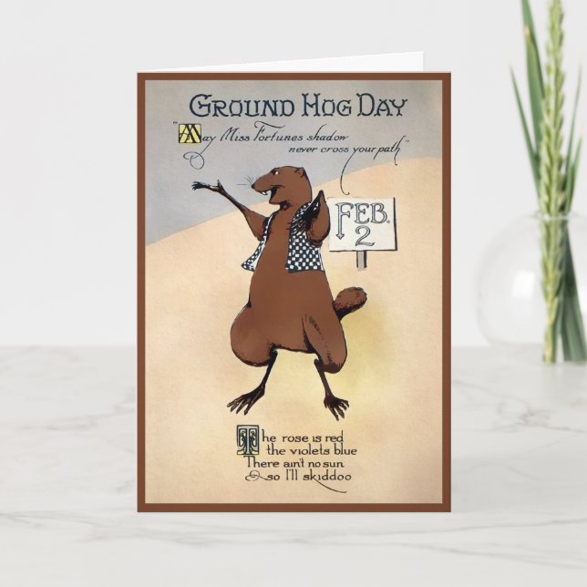 Vintage Groundhog Day Card (Front)
