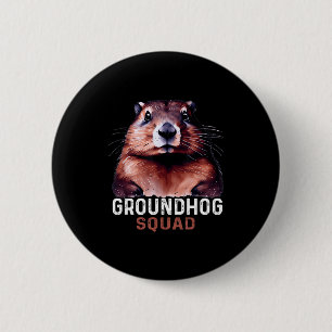 Vintage Groundhog Squad Funny Lovers Groundhog Hap 6 Cm Round Badge