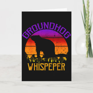 Vintage Groundhog Whispeper Groundhog Day  Card