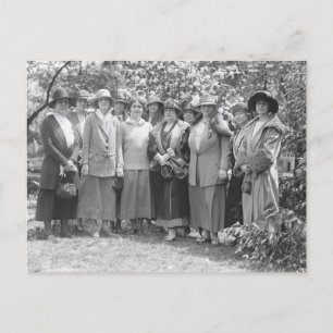 Vintage Group of Women 1920s Garden Postcard