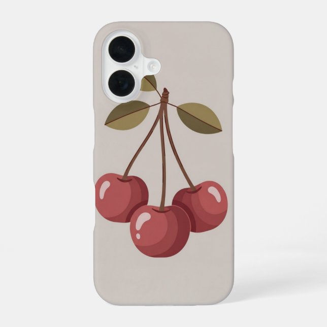 Vintage Grouped Cherries iPhone 16 Case (Back)