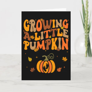 Vintage Growing A Little Pumpkin Thanksgiving Preg Card