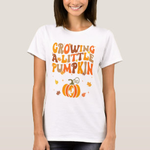 Vintage Growing A Little Pumpkin Thanksgiving Preg T-Shirt