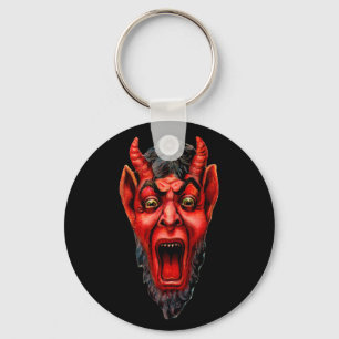Vintage Growling Krampus Key Ring