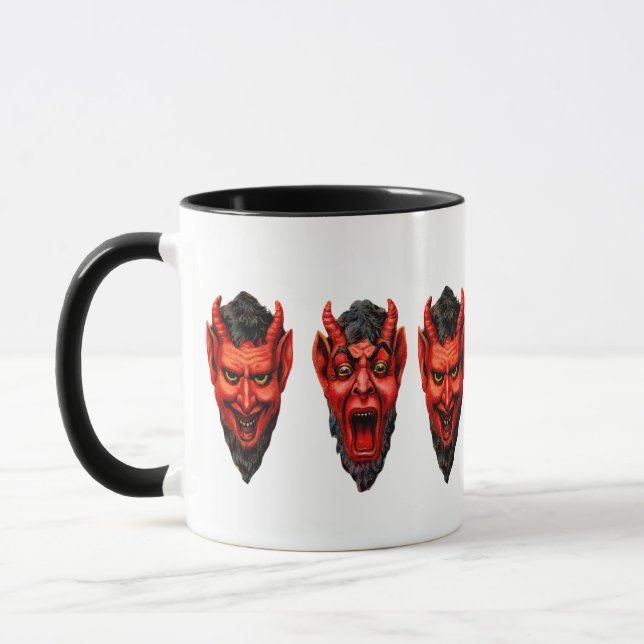 Vintage Growling Krampus Mug (Left)