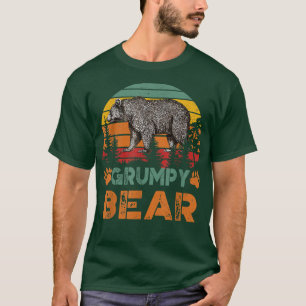Vintage Grumpy Bear Funny Fathers Day T-Shirt