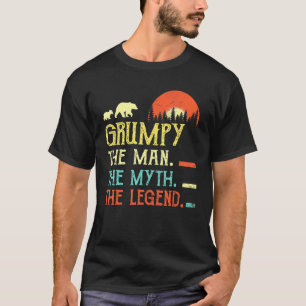 Vintage Grumpy Man Myth Legend Daddy Grandpa T-Shirt