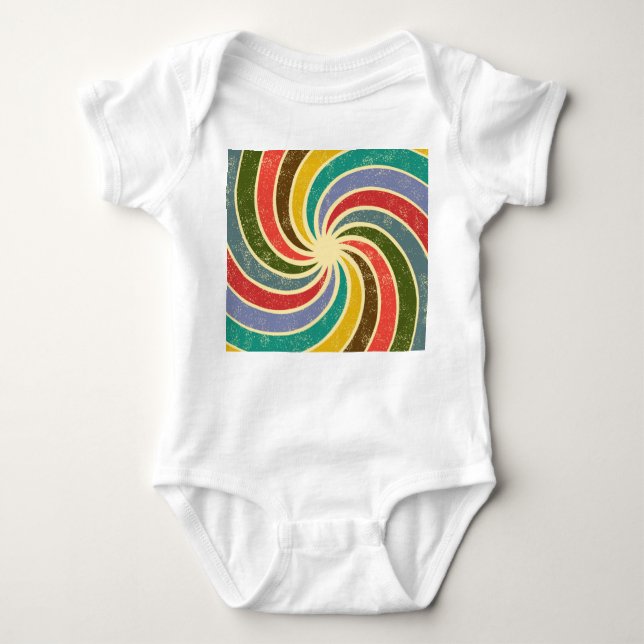 Vintage Grunge Abstract Cleanable Background. Baby Bodysuit (Front)