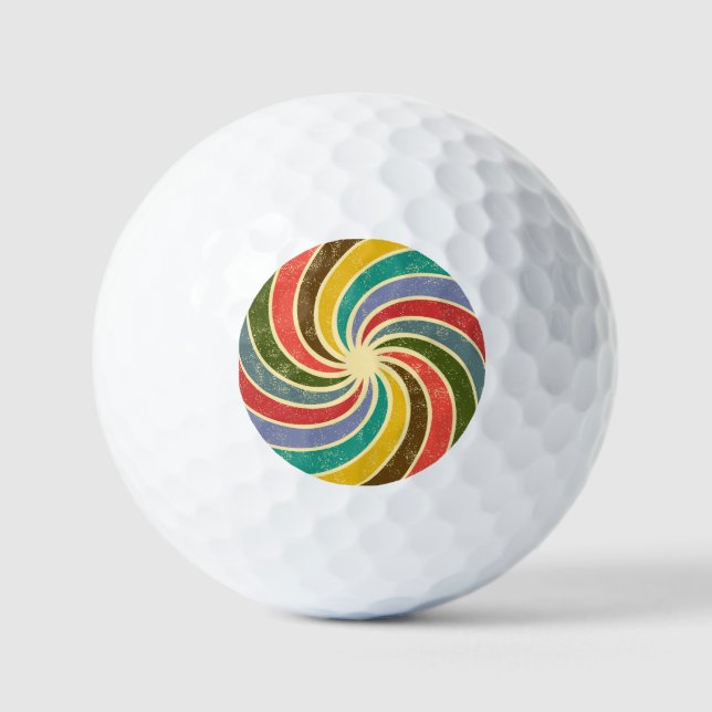 Vintage Grunge Abstract Cleanable Background. Golf Balls (Front)