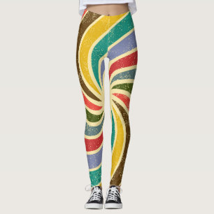 Vintage Grunge Abstract Cleanable Background. Leggings