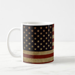 Vintage Grunge American Flag Coffee Mug