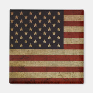 Vintage Grunge American Flag Magnet