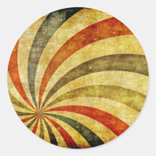 Vintage Grunge Background as Carnival Circus Classic Round Sticker