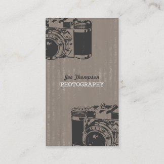 Vintage Grunge Camera Photography Business Cards