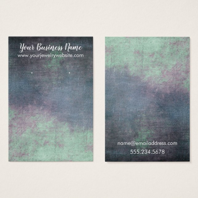 Vintage Grunge Earring Holder Display Cards (Front & Back)