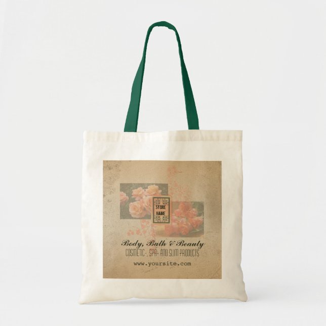 Vintage Grunge Flower - Printed Bag (Front)