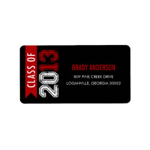 Vintage Grunge Graduation Address Label