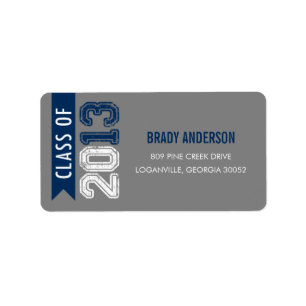 Vintage Grunge Graduation Address Label