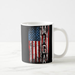 Vintage Grunge MAGA American Flag Lover Fun Gift  Coffee Mug
