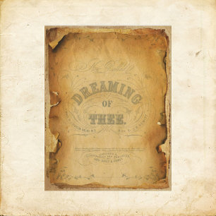 Vintage Grunge Music Program Scrapbook Paper