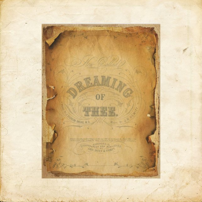 Vintage Grunge Music Program Scrapbook Paper (Creator Uploaded)