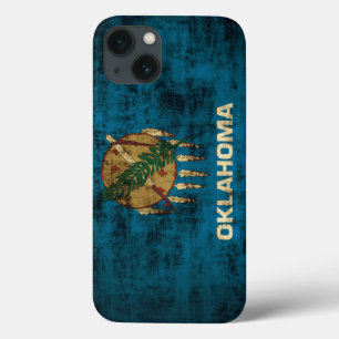 Vintage Grunge Oklahoma Flag iPhone 13 Case
