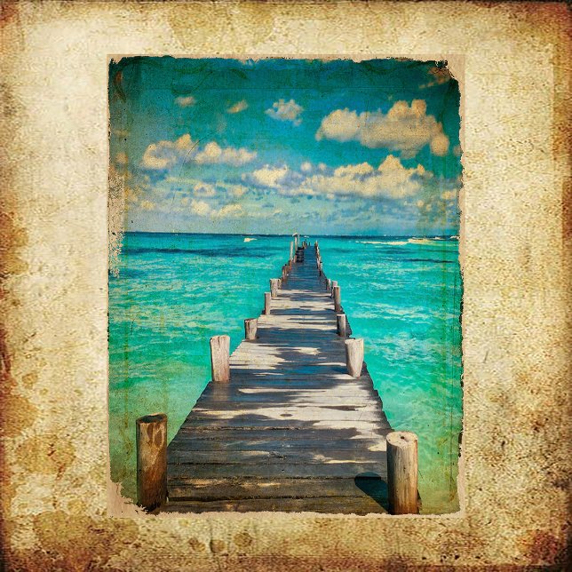 Vintage Grunge Pier Scrapbook Paper (Creator Uploaded)