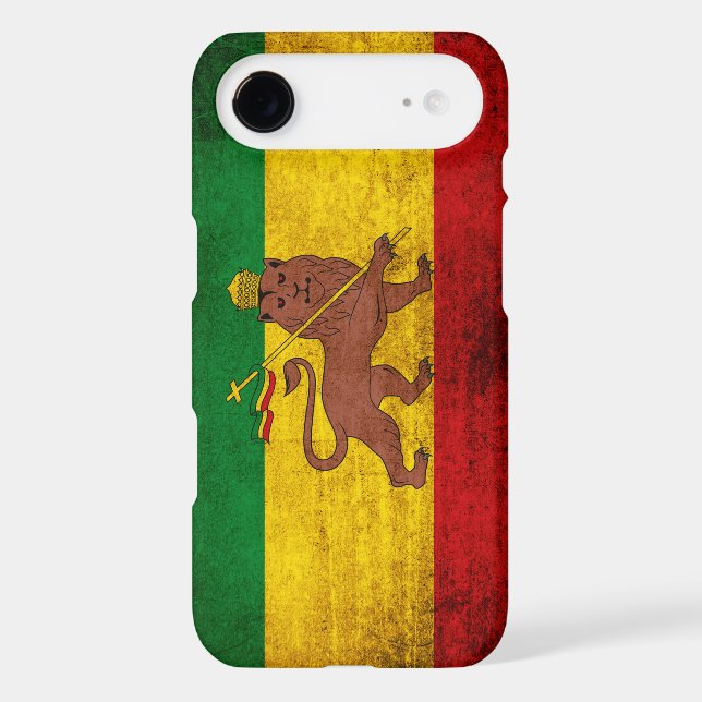 Vintage Grunge Rastafarian Flag Case-Mate iPhone Case (Back)