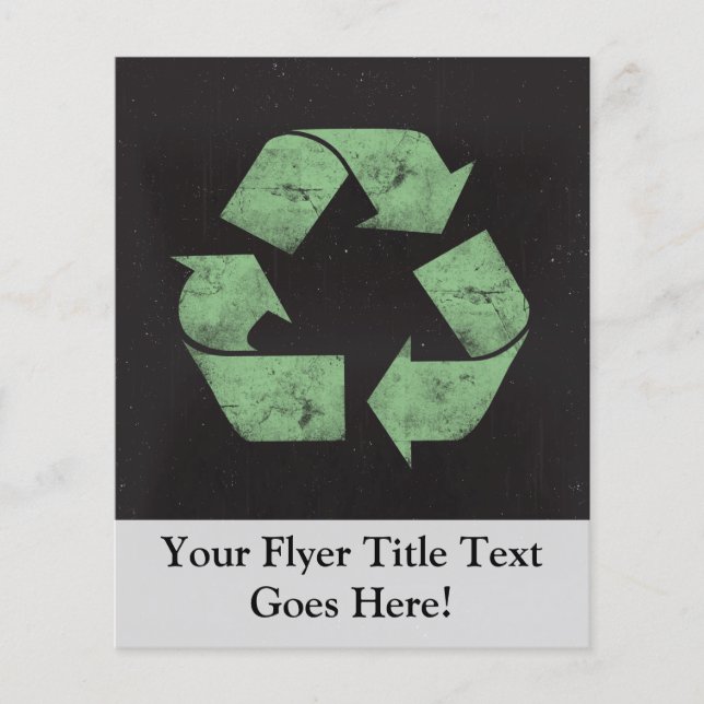 Vintage Grunge Recycle Symbol Flyer (Front)