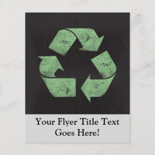Vintage Grunge Recycle Symbol Flyer