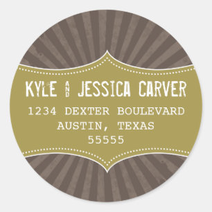 Vintage Grunge Return Address Label Template