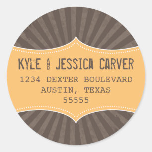Vintage Grunge Return Address Label Template