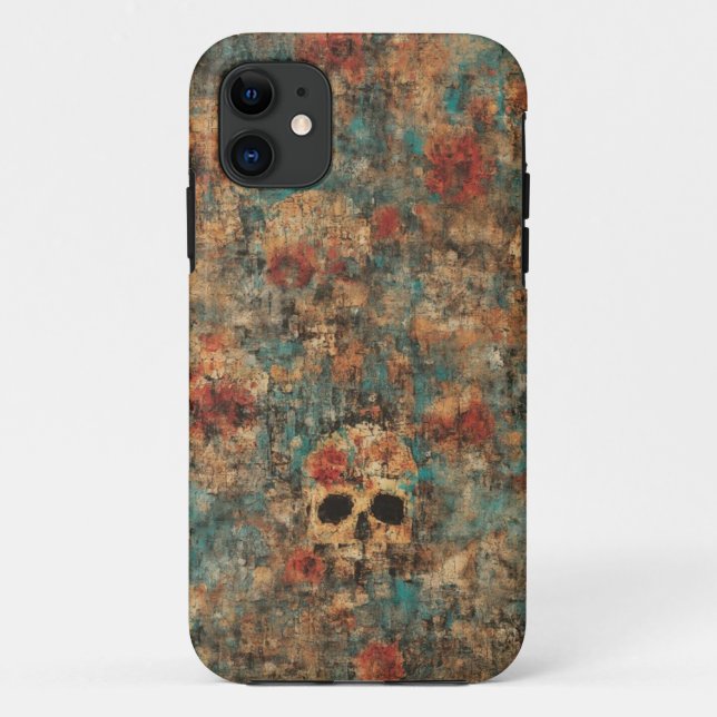 Vintage Grunge Skull Art Mobile Case (Back)